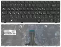Клавиатура для ноутбука Lenovo IdeaPad Z380, Z480, Z485, G480, черная, рамка черная