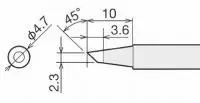 Жало для паяльника Goot RX-80HRT-2.3BC