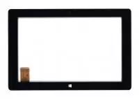 Сенсорное стекло (тачскрин) для Irbis TW45, черное с рамкой, с разбора