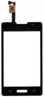 Сенсорное стекло (тачскрин) для LG Optimus L4 II (E440), черный