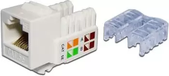 Вставка Keystone RJ-45, категория 5e, белая, TWT-OK45UTP-110WH (снята с производства)