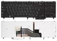 Клавиатура для ноутбука Dell Latitude E6520, E6530, E6540, черная с подсветкой