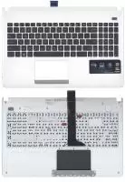 Клавиатура для ноутбука Asus X501A, белая топ-панель