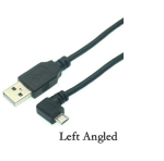 Кабель USB Type A на Micro USB угол влево 0,25 м
