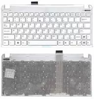 Клавиатура для ноутбука Asus Eee 1015, белая с рамкой