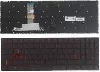 Клавиатура для ноутбука Lenovo Legion Y520, Y520-15IKB, черная, без рамки, красная подсветка