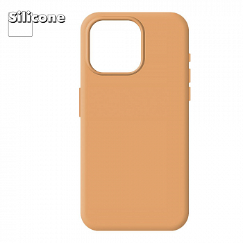 Силиконовый чехол для iPhone 15 Pro Max "Silicone Case" (Orange Sorbet)