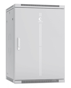 Cabeus SH-05F-18U60/60m-R Шкаф телекоммуникационный настенный разобранный 19" 18U 600x600x901mm (ШхГхВ) дверь металл, цвет серый (RAL 7035)