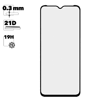 Защитное стекло для телефона Samsung Galaxy A23 Full Curved Glass 21D 0,3 мм (оранжевая подложка)