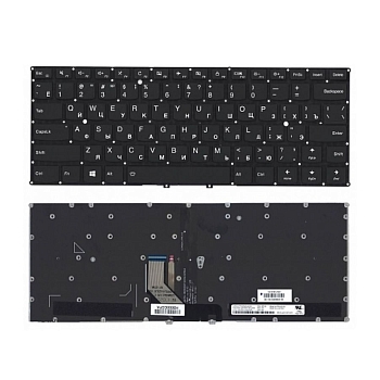 Клавиатура для ноутбука Lenovo IdeaPad Yoga 5 Pro, 910, 910-13ISK, 910-13IKB, черная, с подсветкой