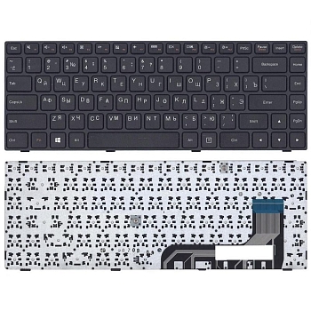 Клавиатура для ноутбука Lenovo IdeaPad 100, 100-14IBY, 100-14IBD, 100s-14IBY, черная, с рамкой