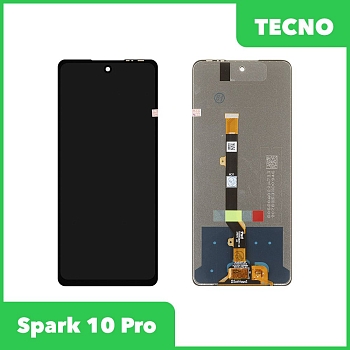 Дисплей (экран в сборе) для телефона Tecno Spark 10 Pro, 100% оригинал (черный)