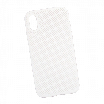 Силиконовый чехол "LP" для iPhone X, Xs "Silicone Dot Case" (белый, коробка)
