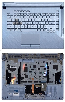 Клавиатура для ноутбука Asus Strix G15 G512LWS, топ-панель, серебристая