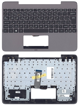 Клавиатура для ноутбука Asus T100HA топкейс темно-серый