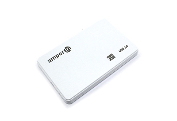 Корпус для жесткого диска Amperin AM25U2PW 2,5", USB 3.0, пластиновый, белый