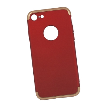 Защитная крышка для Apple iPhone 8, 7, красная с золотой вставкой