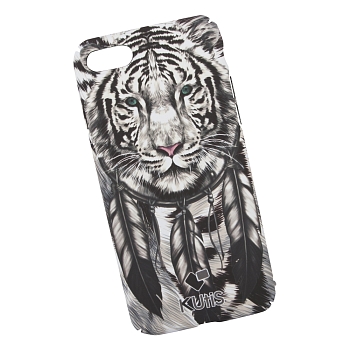 Защитная крышка для Apple iPhone 8, 7 "KUtiS" Animals OK-4 Тигр (белая)