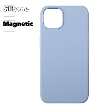 Силиконовый чехол для iPhone 13 "Silicone Case" with MagSafe (Blue Fog)