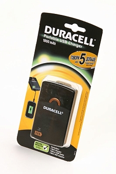 Портативное зарядное устройство (Внешний аккумулятор) DURACELL Portable USB Charger 1800мАч BL1