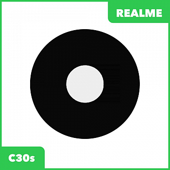 Стекло задней камеры для Realme C30s (черный)