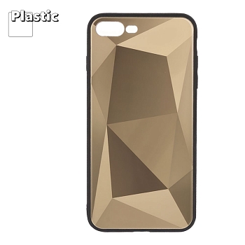 Защитная крышка "LP" для Apple iPhone 7 Plus, 8 Plus "Diamond Glass Case", золотой бриллиант (коробка)