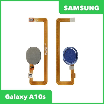 Шлейф, FLC для телефона Samsung Galaxy A10s (A107F) сканер отпечатка пальцев, синий