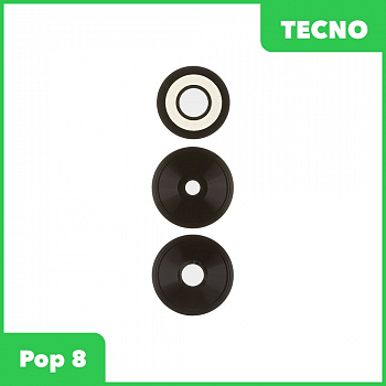 Стекло задней камеры для Tecno Pop 8 (черный)