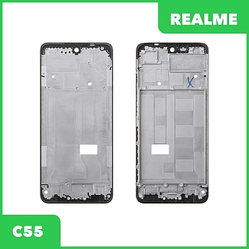 Рамка дисплея для Realme C55 (RMX3710) (черный)