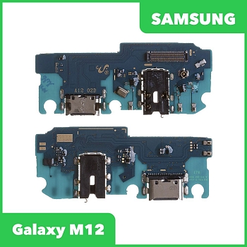 Разъем зарядки для телефона Samsung Galaxy M12 SM-M127, микрофон (оригинал)