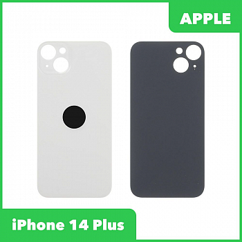 Задняя крышка для iPhone 14 Plus с логотипом (белый)