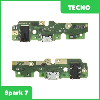 Разъем зарядки для телефона Tecno Spark 7, микрофон