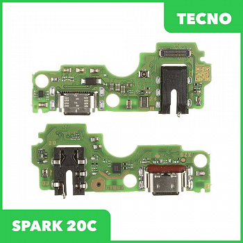 Системный разъем (разъем зарядки) для Tecno SPARK 20C, микрофон