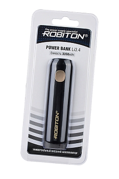 Портативное зарядное устройство (Внешний аккумулятор) Robiton Power Bank Li3.4 COSMOS (черный) 3350мАч BL1