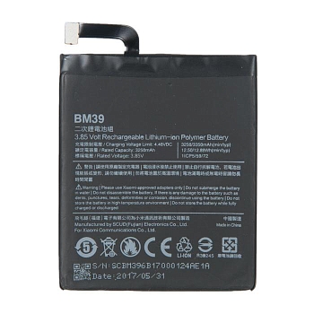 Аккумулятор (батарея) BM39 для телефона Xiaomi Mi 6, 3.85В, 3250мАч