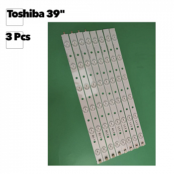 Светодиодная подсветка для телевизоров Toshiba 39" 6 LED SVT390A12 L/SVT390A12 R (комплект 8 шт.)