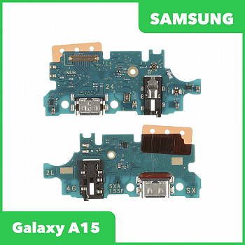 Системный разъем (разъем зарядки) для Samsung Galaxy A15 SM-A155, микрофон