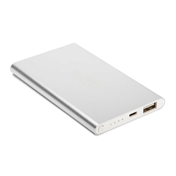 Внешний АКБ LP 5000 мАч Li-Pol USB выход 2, 1А Metal Series (серебристый)