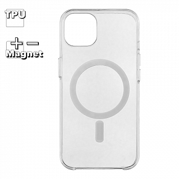 Защитная крышка для iPhone 13 "Clear Case" MagSafe TPU (прозрачная)