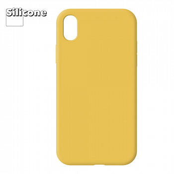 Силиконовый чехол для iPhone Xr "Silicone Case" (желтый, блистер) 4