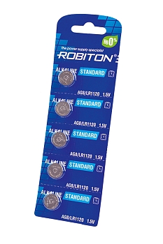 Батарейка (элемент питания) Robiton Standard R-AG8-0-BL5 AG8 (0% Hg) BL5, 1 штука