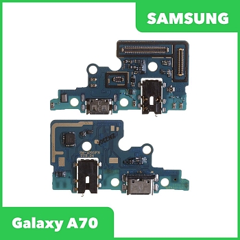 Разъем зарядки для телефона Samsung Galaxy A70 SM-A705 с разъемом гарнитуры и микрофоном (оригинал)