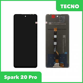 LCD дисплей для Tecno Spark 20 Pro с тачскрином (черный)
