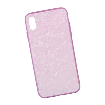 Чехол для Apple iPhone XS Max Proda Glass Case стеклянный, розовый