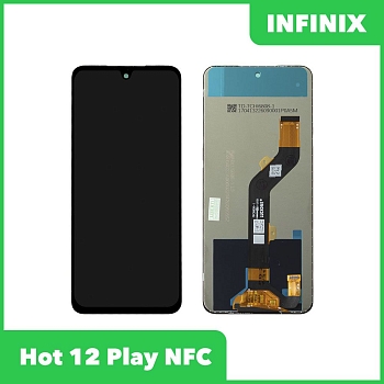 LCD дисплей для Infinix Hot 12 Play NFC в сборе с тачскрином (черный)