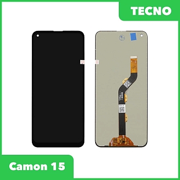 LCD дисплей для Tecno Camon 15 в сборе с тачскрином (черный)