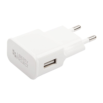 Сетевое зарядное устройство "LP" с выходом USB 2.1A + кабель USB Type-C Classic Plus (белый, коробка)