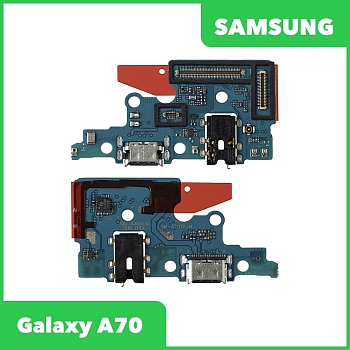 Разъем зарядки для телефона Samsung Galaxy A70 2019 (A705F) с разъемом гарнитуры и микрофоном