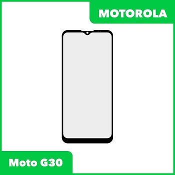 Стекло + OCA пленка для переклейки Motorola Moto G30, черный