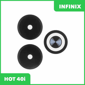 Стекло задней камеры для Infinix HOT 40i (черный)